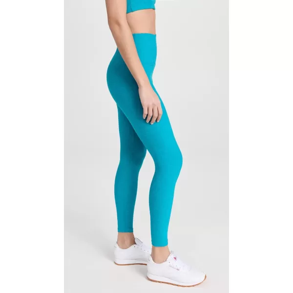 Beyond Yoga Womens High Waisted Midi LeggingsPeacock Blue Heather