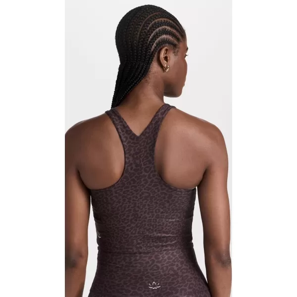 Beyond Yoga Womens Softmark Refocus Cropped TankCharcoal Leopard