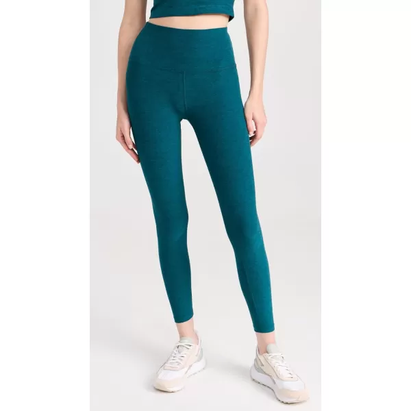 Beyond Yoga Womens Spacedye Caught in The Midi HW LeggingsLunar Teal Heather