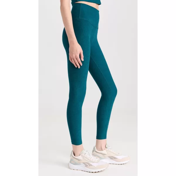 Beyond Yoga Womens Spacedye Caught in The Midi HW LeggingsLunar Teal Heather