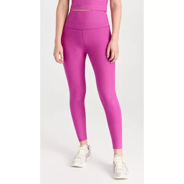 Beyond Yoga Womens Spacedye Caught in The Midi High Waisted LeggingsMagenta Heather