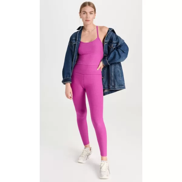 Beyond Yoga Womens Spacedye Caught in The Midi High Waisted LeggingsMagenta Heather