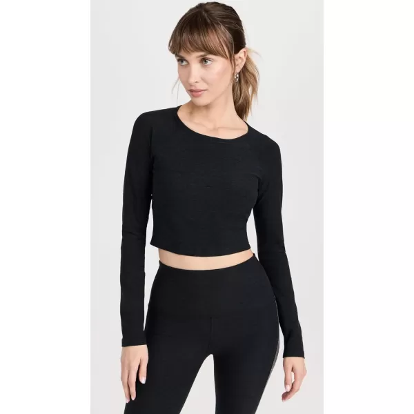 Beyond Yoga Womens Spacedye Enlighten Cropped PulloverDarkest Night