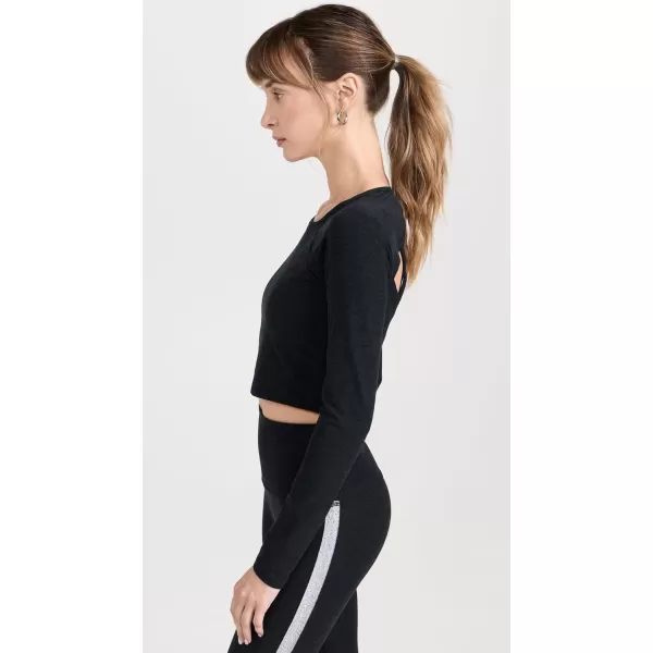 Beyond Yoga Womens Spacedye Enlighten Cropped PulloverDarkest Night