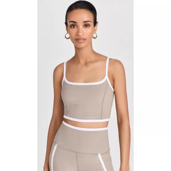 Beyond Yoga Womens Spacedye New Moves High Cropped TankBirchCloud White