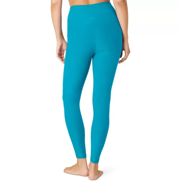 Beyond Yoga Womens Spacedye Out of Pocket High Waisted Midi LeggingsBlue Glow Heather