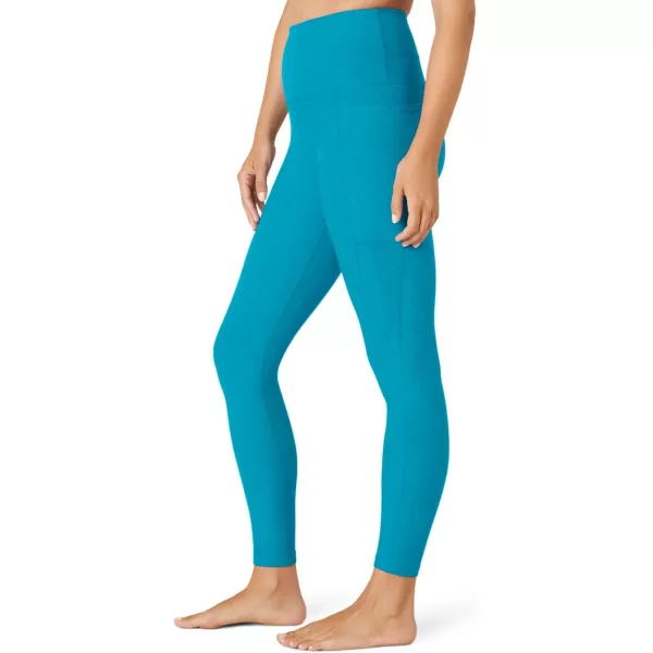 Beyond Yoga Womens Spacedye Out of Pocket High Waisted Midi LeggingsBlue Glow Heather