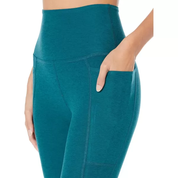 Beyond Yoga Womens Spacedye Out of Pocket High Waisted Midi LeggingsDeep Sea Heather