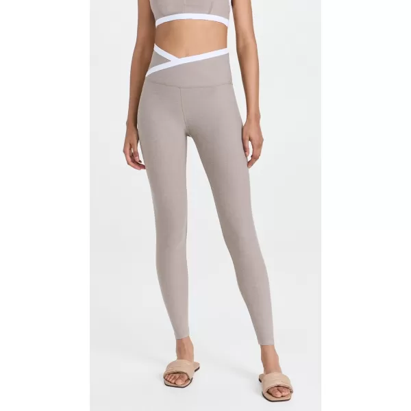 Beyond Yoga Womens Spacedye Outlines High Waisted Midi LeggingsBirchCloud White