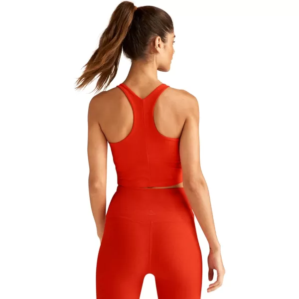 Beyond Yoga Womens Spacedye Refocus Cropped TankFirecracker Red Heather