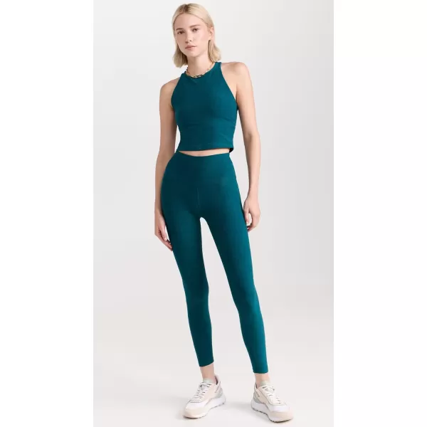 Beyond Yoga Womens Spacedye Refocus Cropped TankLunar Teal Heather