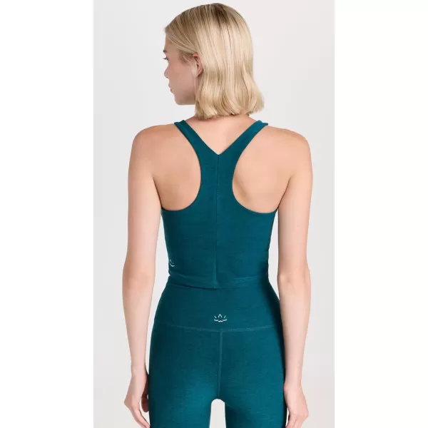 Beyond Yoga Womens Spacedye Refocus Cropped TankLunar Teal Heather