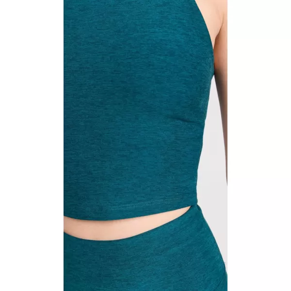 Beyond Yoga Womens Spacedye Refocus Cropped TankLunar Teal Heather