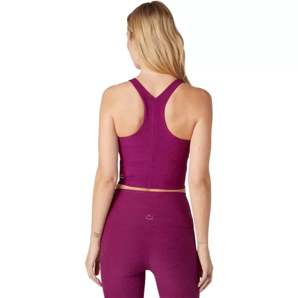 Beyond Yoga Womens Spacedye Refocus Cropped TankMagenta Heather