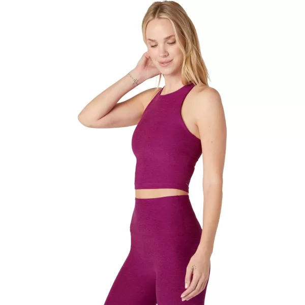 Beyond Yoga Womens Spacedye Refocus Cropped TankMagenta Heather