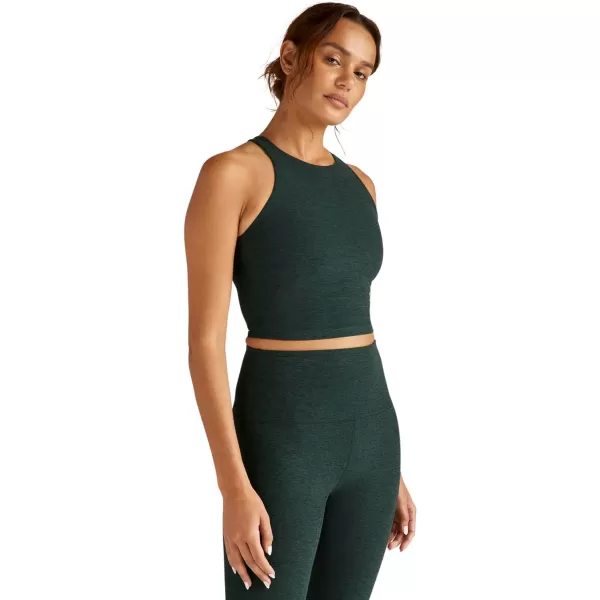 Beyond Yoga Womens Spacedye Refocus Cropped TankMidnight Green Heather