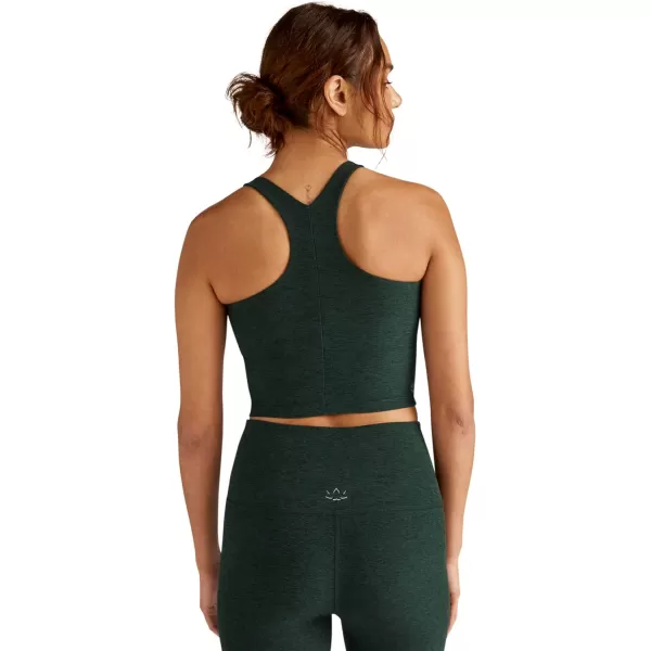 Beyond Yoga Womens Spacedye Refocus Cropped TankMidnight Green Heather