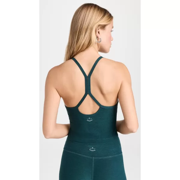 Beyond Yoga Womens Spacedye Slim Racerback Crop TankMidnight Green Heather