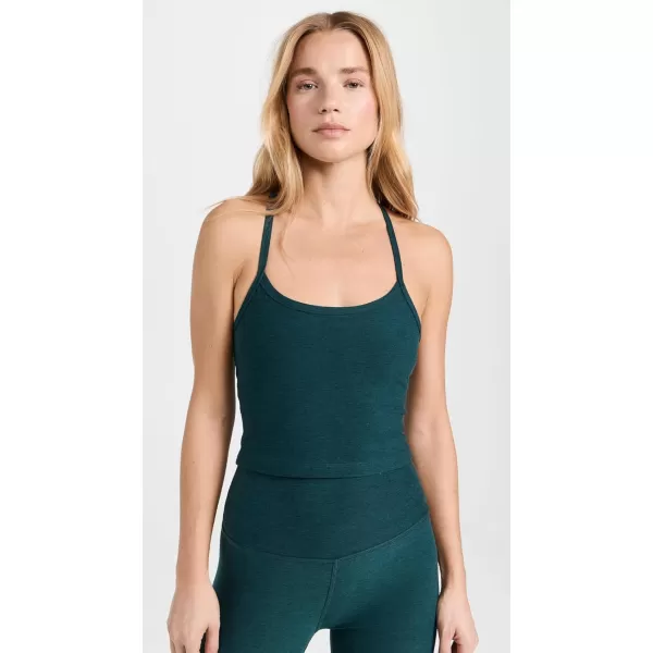 Beyond Yoga Womens Spacedye Slim Racerback Crop TankMidnight Green Heather