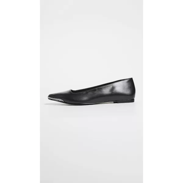 Black Suede Studio Womens Aria FlatsBlack