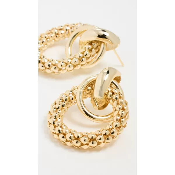 By Adina Eden Womens Dangling Interlocked Circles Stud EarringsGold