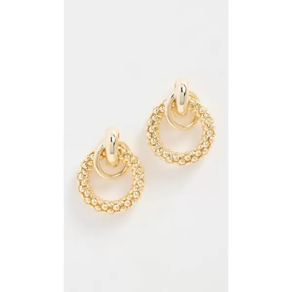 By Adina Eden Womens Dangling Interlocked Circles Stud EarringsGold