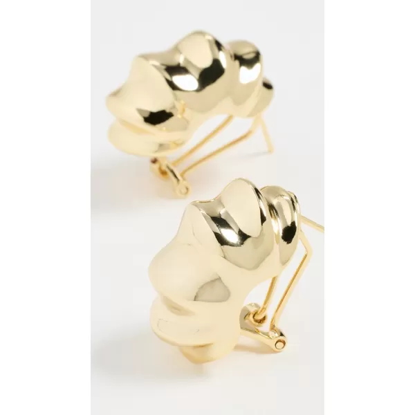 By Adina Eden Womens Indented Stud EarringsGold