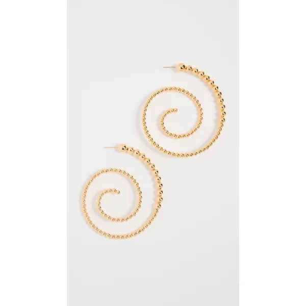 By Adina Eden Womens Multi Beaded Ball Looped Stud EarringsGold