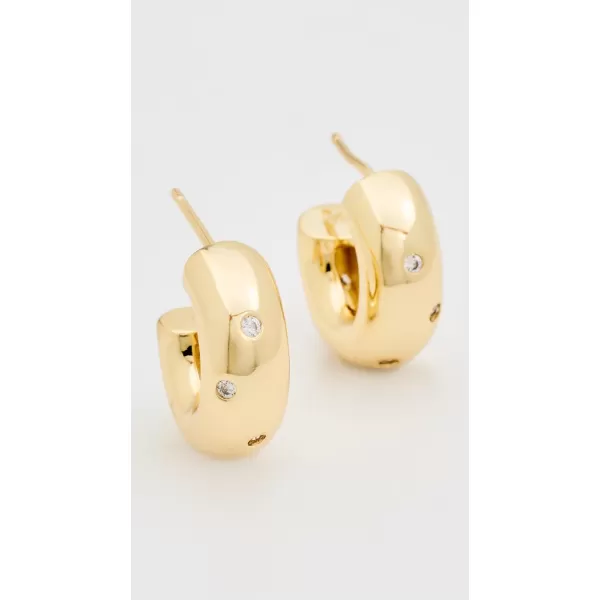 By Adina Eden Womens Open Hollow Hoop EarringsGold