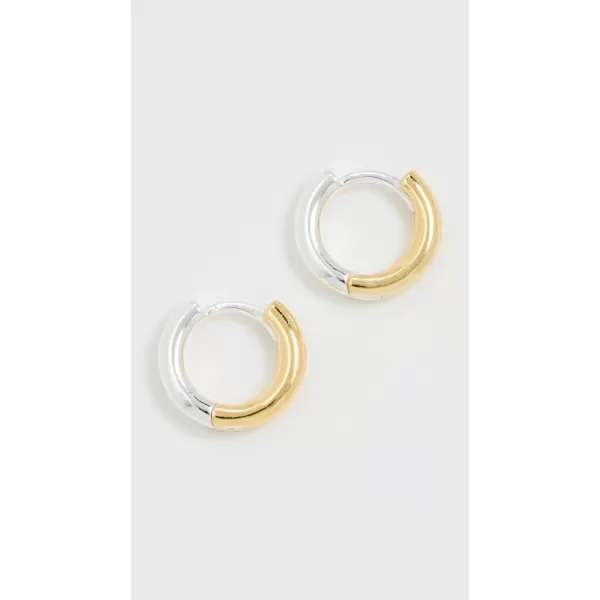 By Adina Eden Womens Solid Two Tone Chunky Huggie EarringsTwoTone