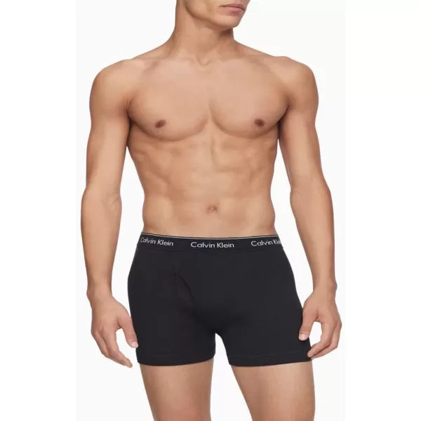 Calvin Klein Mens Cotton Classics 3Pack Boxer Brief3 Black