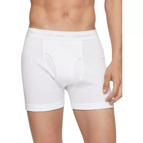 Calvin Klein Mens Cotton Classics 3Pack Boxer Brief3 White