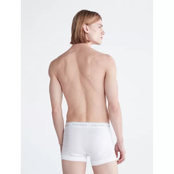 Calvin Klein Mens Cotton Classics 3Pack Trunk3 White