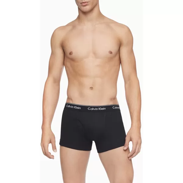 Calvin Klein Mens Cotton Classics 3Pack TrunkBlack