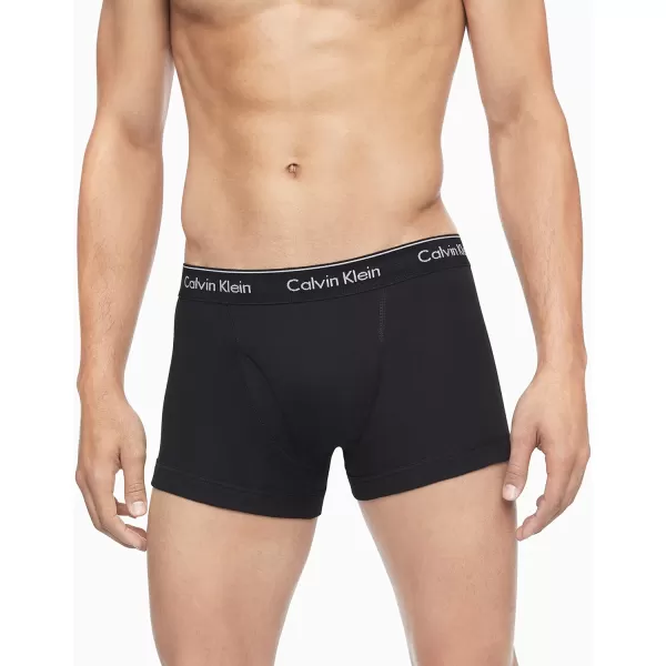 Calvin Klein Mens Cotton Classics 3Pack TrunkBlack