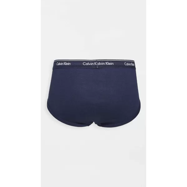 Calvin Klein Mens Cotton Classics Multipack BriefsBlue Assorted