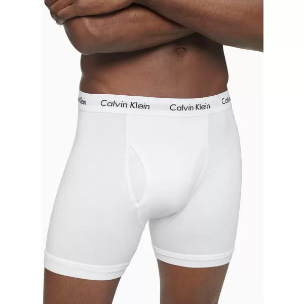 Calvin Klein Mens Cotton Stretch 3Pack Boxer Brief3 White