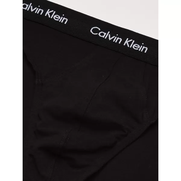 Calvin Klein Mens Cotton Stretch 3Pack Hip BriefBlack