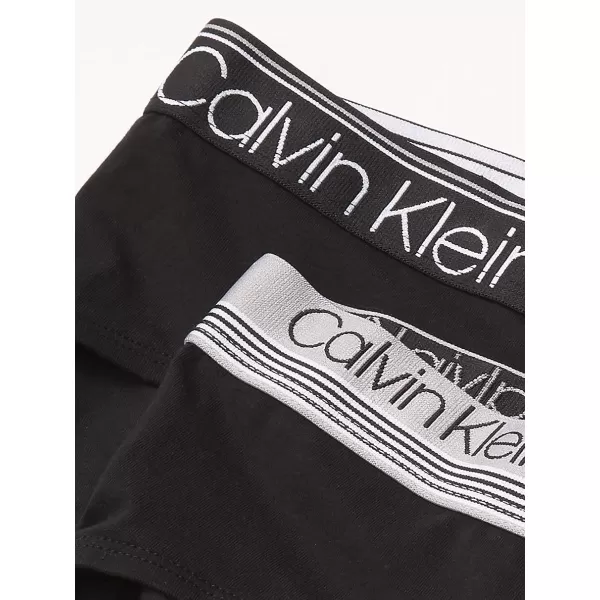 Calvin Klein Mens Cotton Stretch 3Pack Hip BriefBlack W Black Wb Black W White Wb Black W Sleep Silver Wb