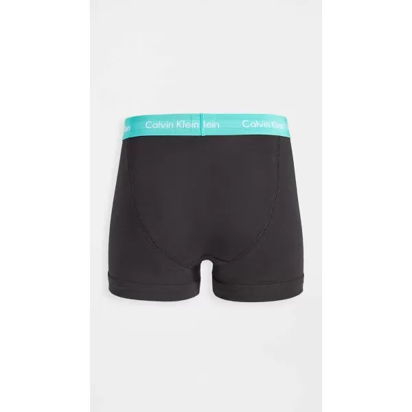 Calvin Klein Mens Cotton Stretch Low Rise TrunksBlack BodyVerbenaGrey ShadowCrater LakeOatmeal HeatherAmazonite