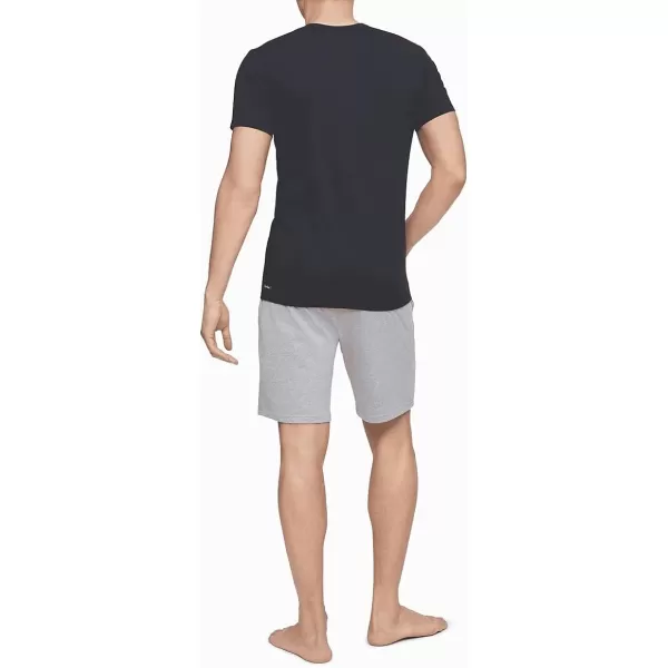 Calvin Klein Mens Cotton Stretch Undershirt Packs3 Black  Crewneck