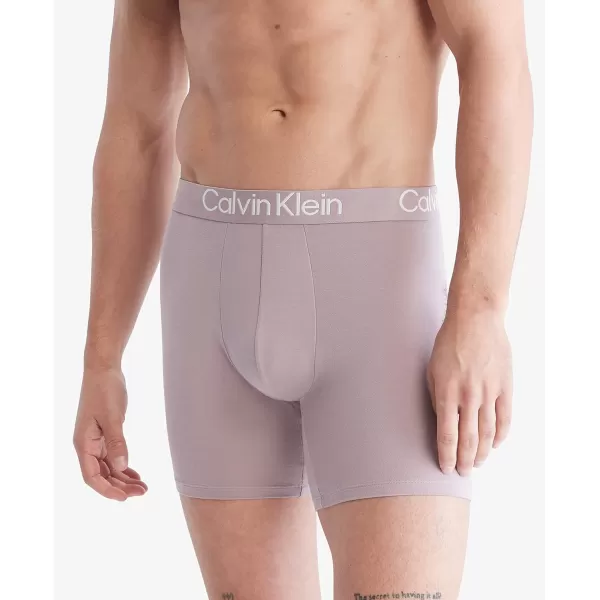 Calvin Klein Mens Ultra Soft Modern Modal Boxer BriefGrey Rose Asphalt Grey Dragon Fly