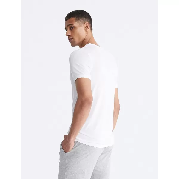 Calvin Klein Mens UltraSoft Modern Modal Lounge Crewneck TShirtWhite