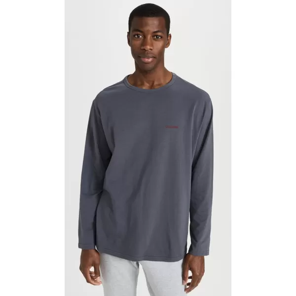 Calvin Klein Underwear Mens Modern Cotton Lounge Long Sleeve Crew Neck TopCharcoal Heather