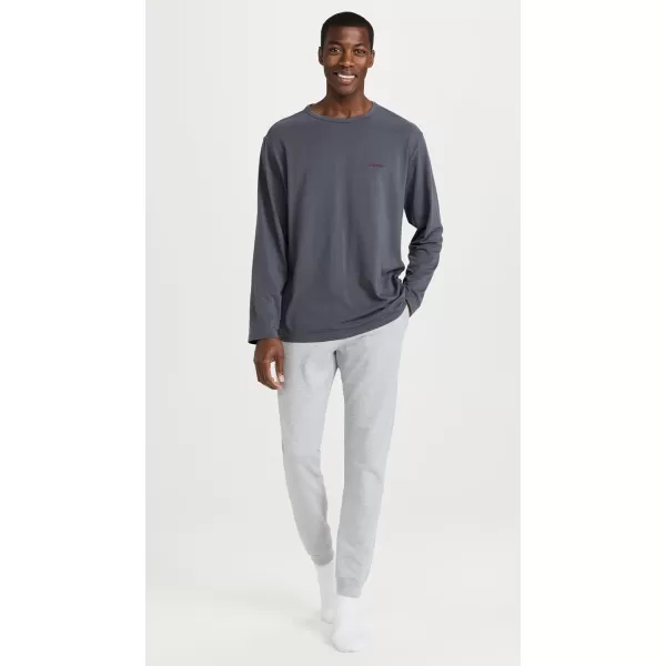 Calvin Klein Underwear Mens Modern Cotton Lounge Long Sleeve Crew Neck TopCharcoal Heather