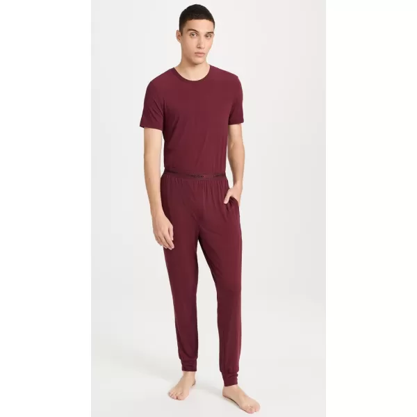 Calvin Klein Underwear Mens UltraSoft Modern Lounge Crew NeckTawny Port