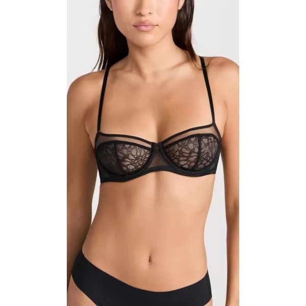 Calvin Klein Underwear Womens CK Black Lace Unlined BalconetteBlack