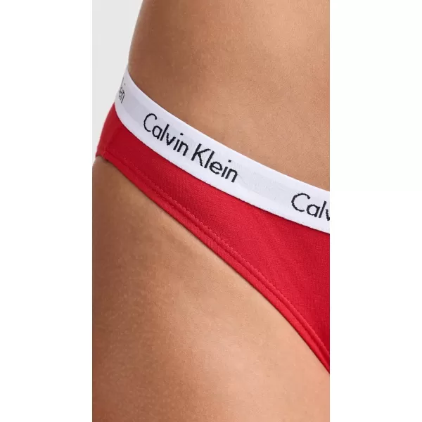 Calvin Klein Underwear Womens Carousel Bikini 3 PackBlackSpeckle HeatherRouge