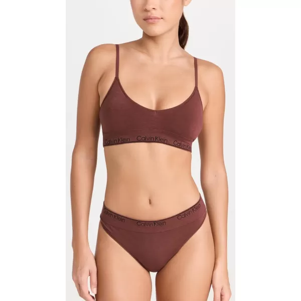 Calvin Klein Underwear Womens Modern Cotton Naturals Lightly Lined Triangle BraRum Raisin