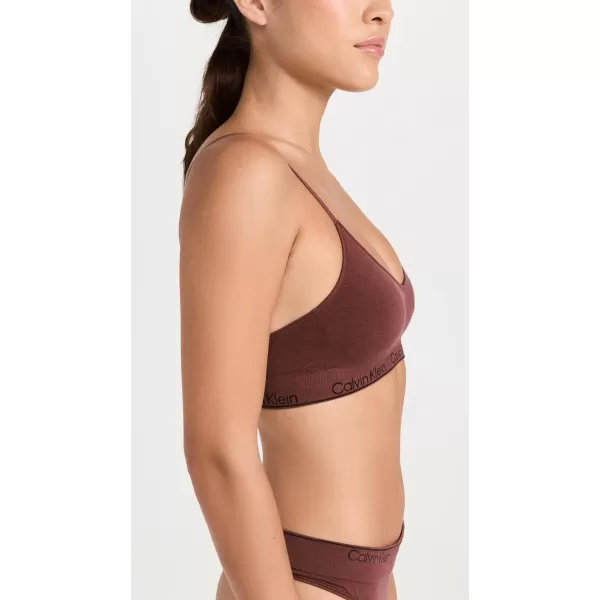 Calvin Klein Underwear Womens Modern Cotton Naturals Lightly Lined Triangle BraRum Raisin